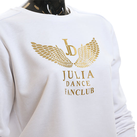 Julia Dance Fanclub Sweater weiß – Wir stehen hinter euch, wir feuern euch an! (Kopie)