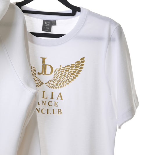 Julia Dance Fanclub T-Shirt weiß – Wir stehen hinter euch, wir feuern euch an!
